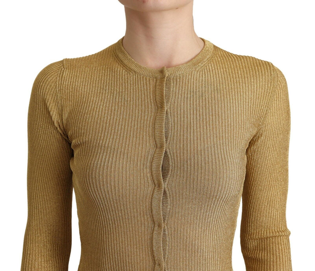 Dolce & Gabbana Gold Cardigan for Women side view