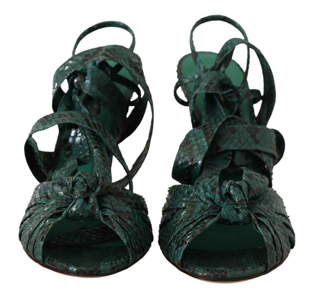 Dolce & Gabbana Green Stiletto Heels for Women side view