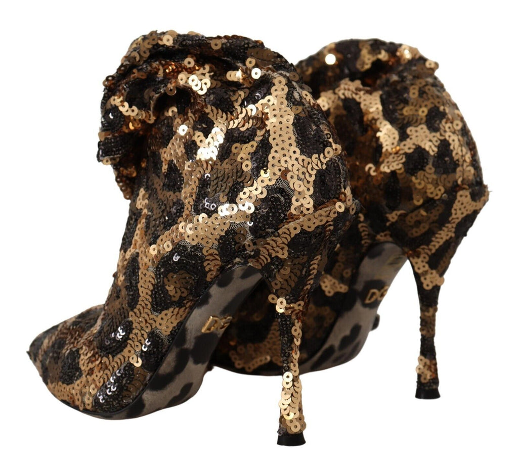 Dolce & Gabbana Gold High Heel for Women side view