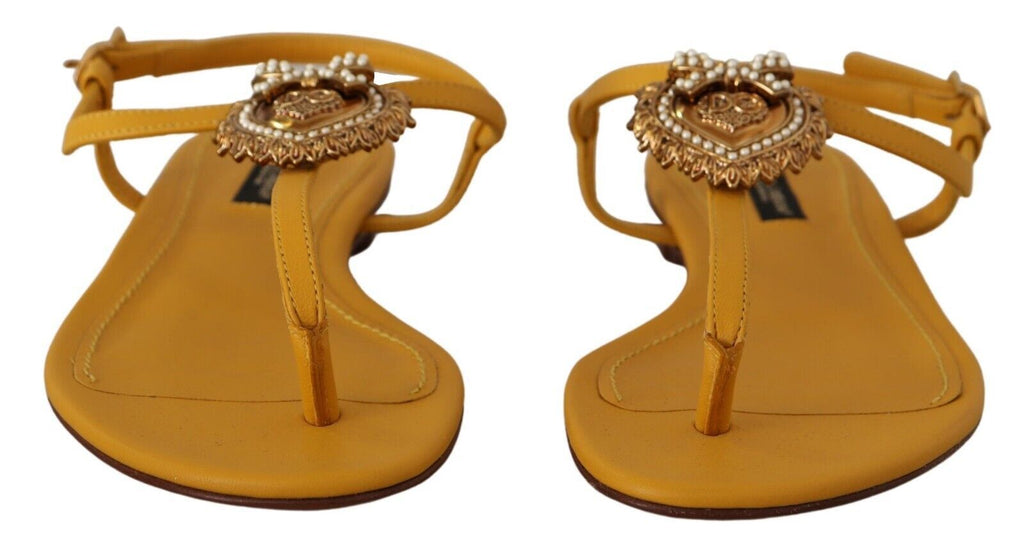 Dolce & Gabbana Yellow Flat for Women detail view