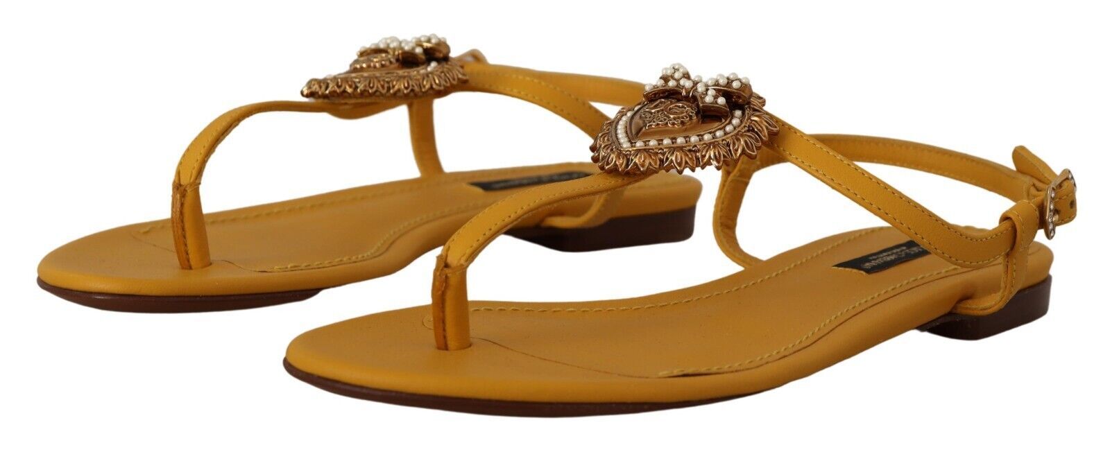 Dolce & Gabbana Yellow Flat for Women side view