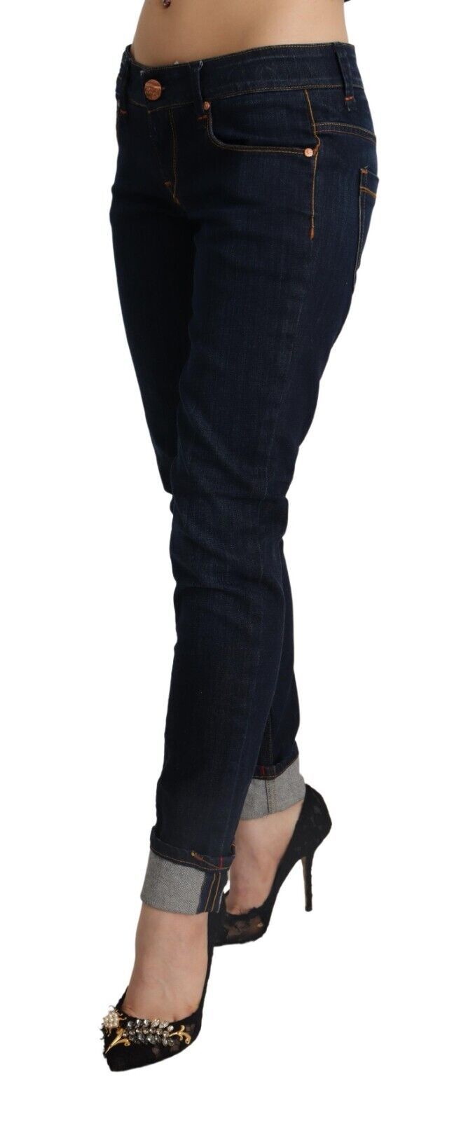 Acht Blue Skinny Jeans for Women alternate view