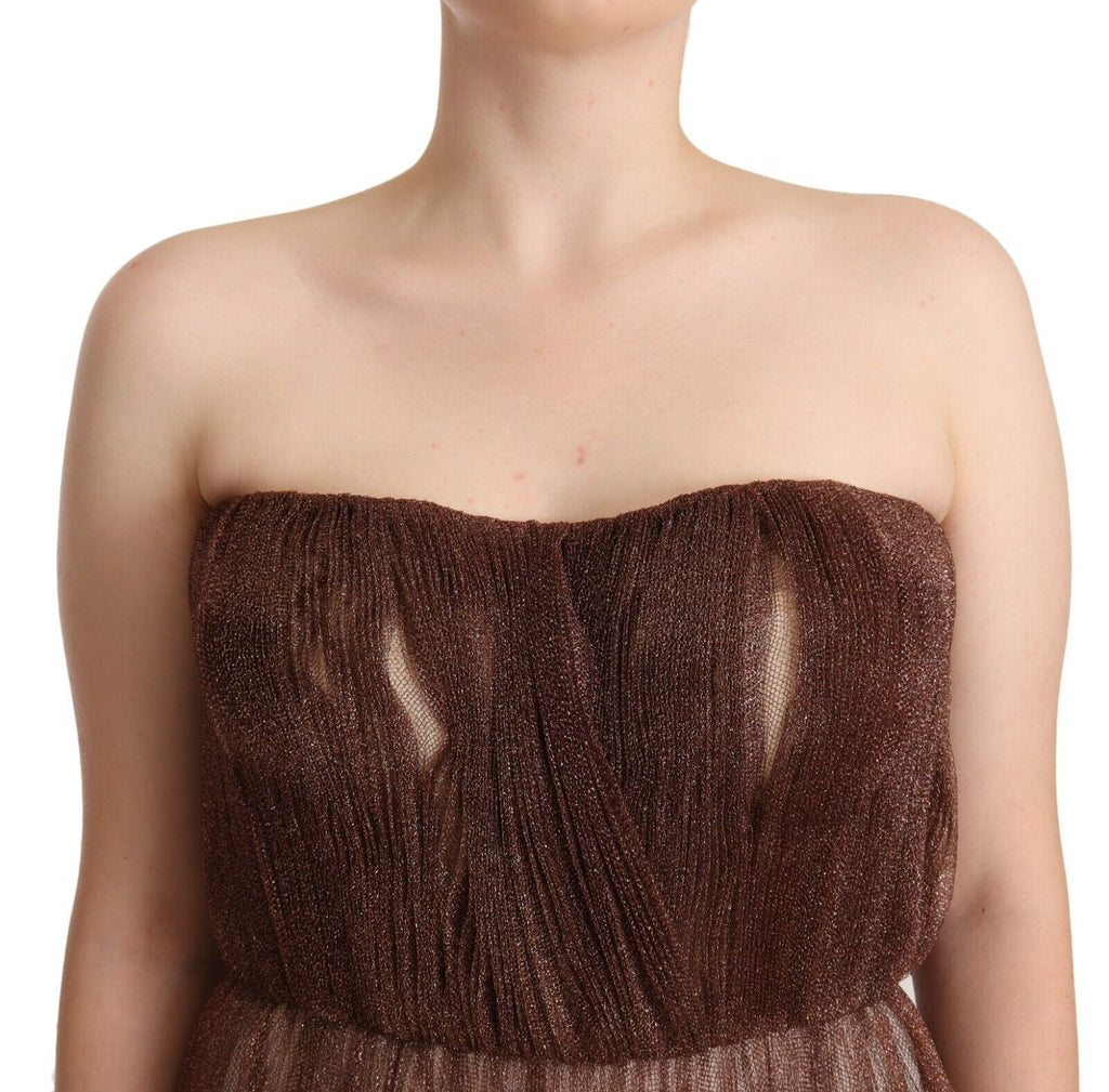 Dolce & Gabbana Brown Long Dress for Women detail view