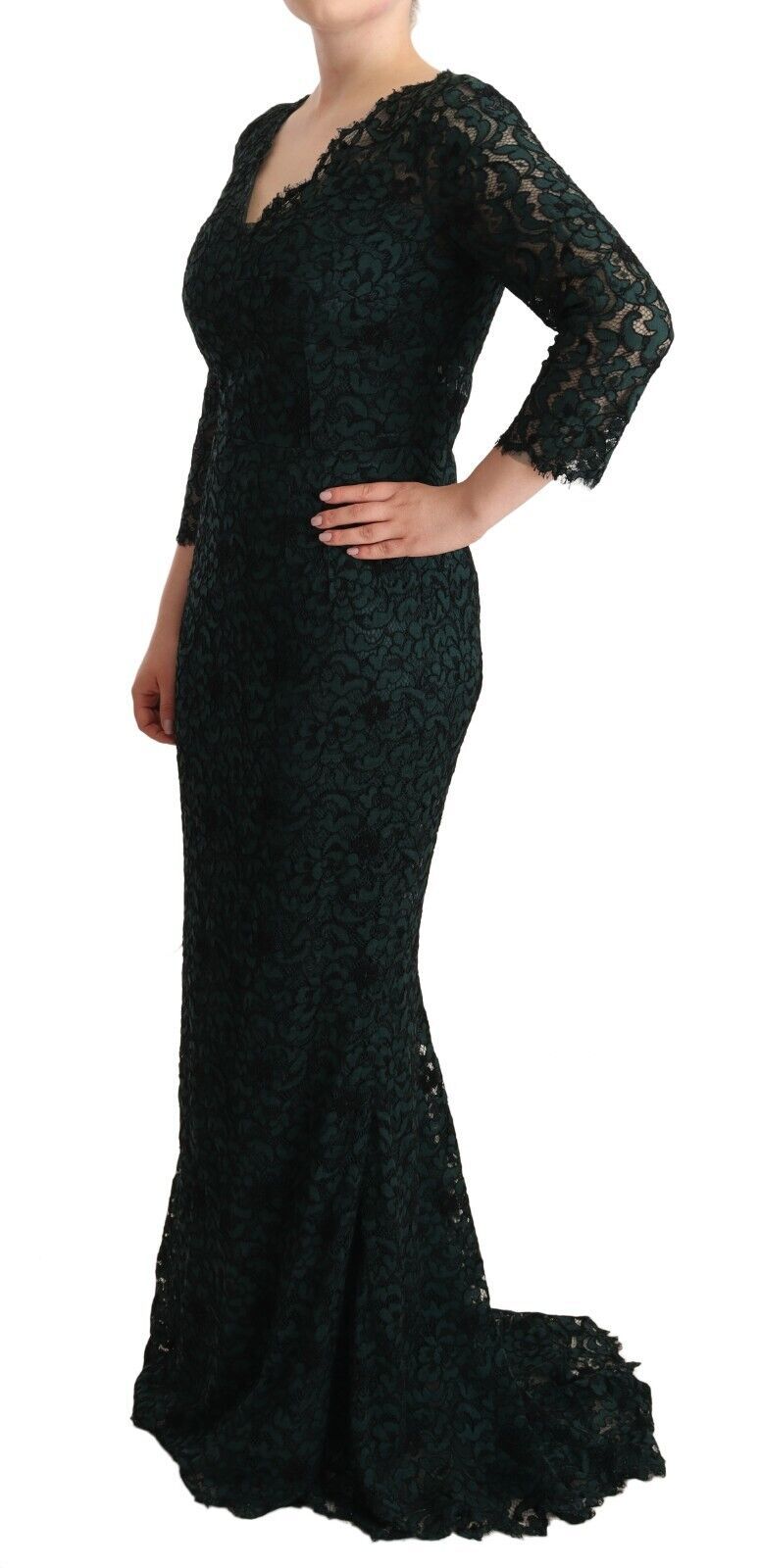 Dolce & Gabbana Green Long Dress for Women alternate view