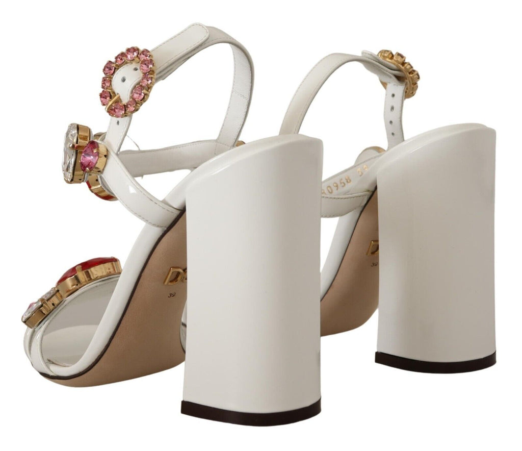 Dolce & Gabbana White Stiletto Heels for Women side view