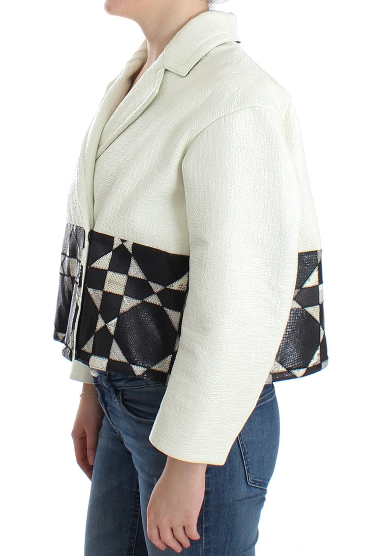 Andrea Pompilio White Leather Jackets for Women alternate view