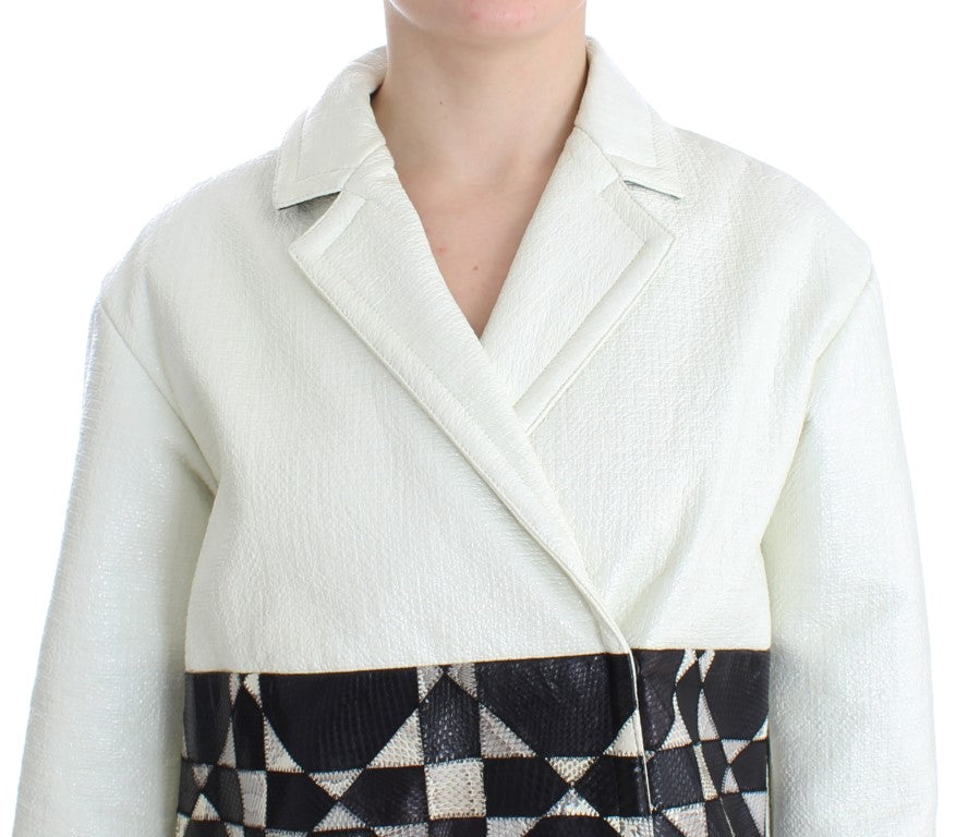 Andrea Pompilio White Leather Jackets for Women additional view