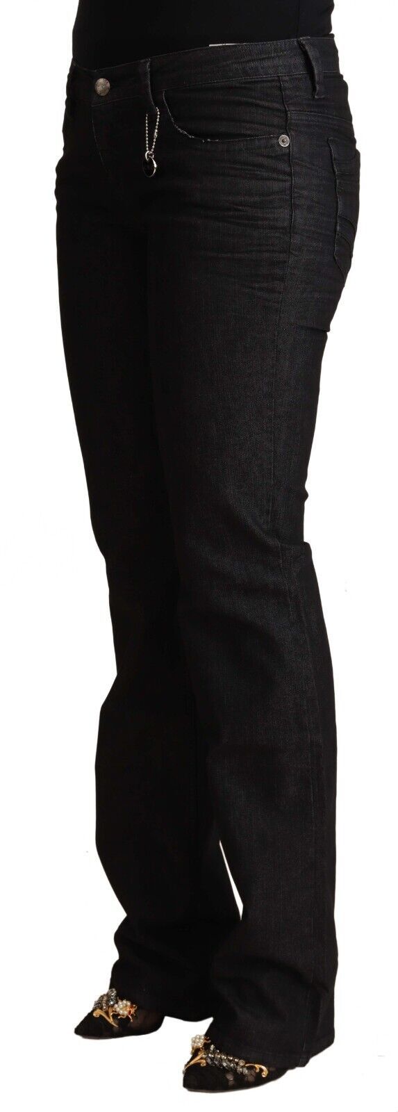 Jeans skinny taille basse en coton noir Costume National