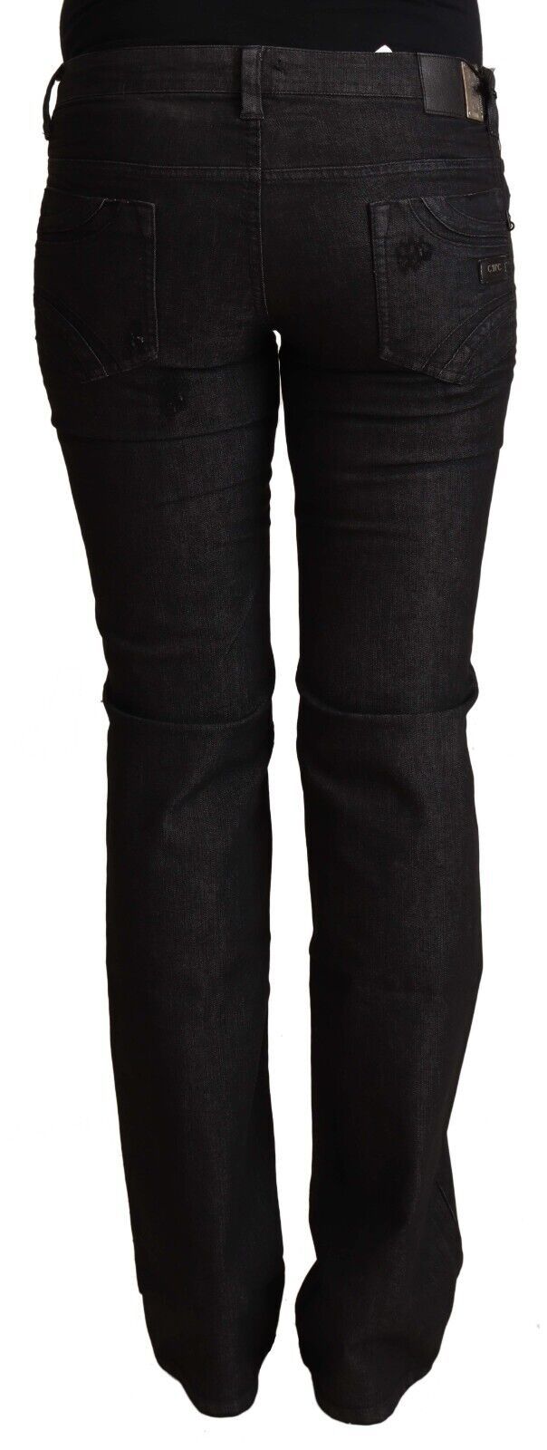 Jeans skinny taille basse en coton noir Costume National