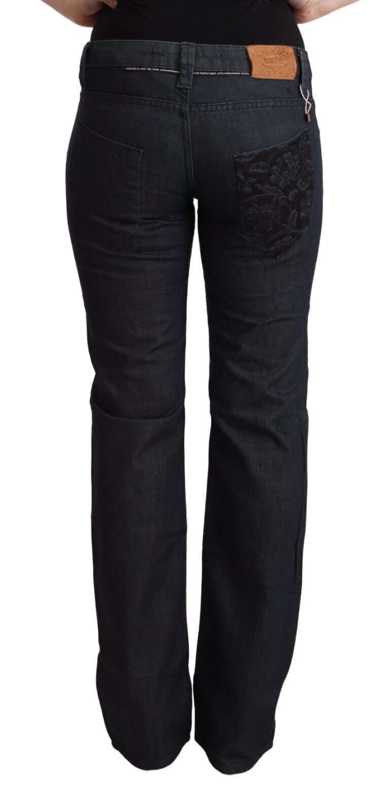 Exte Blue Straight Leg Jeans for Women detail view