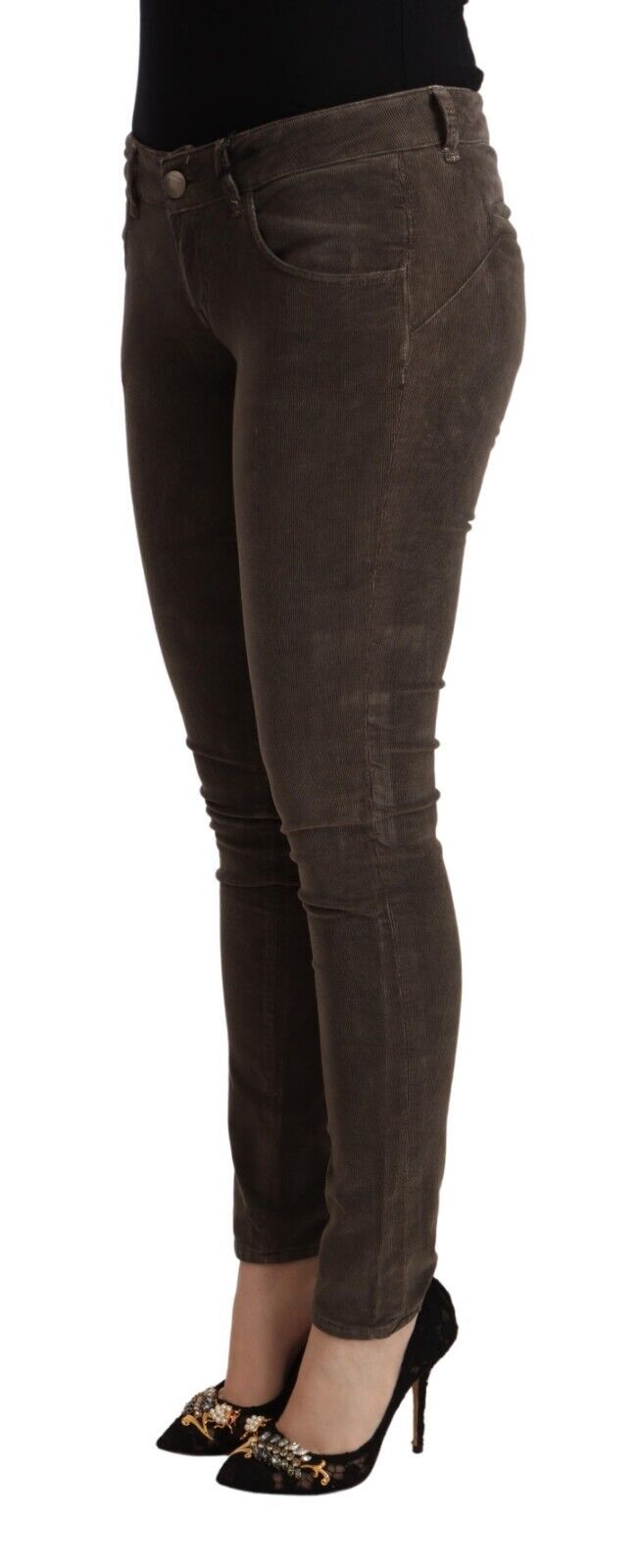 Acht Brown Slim Fit Jeans for Women alternate view