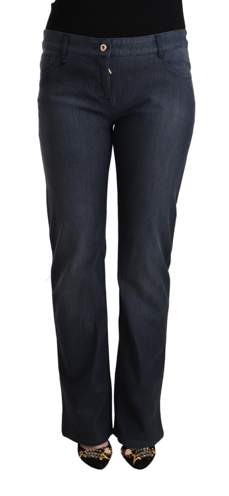 MARGHI LO' Blue Straight Leg Jeans for Women