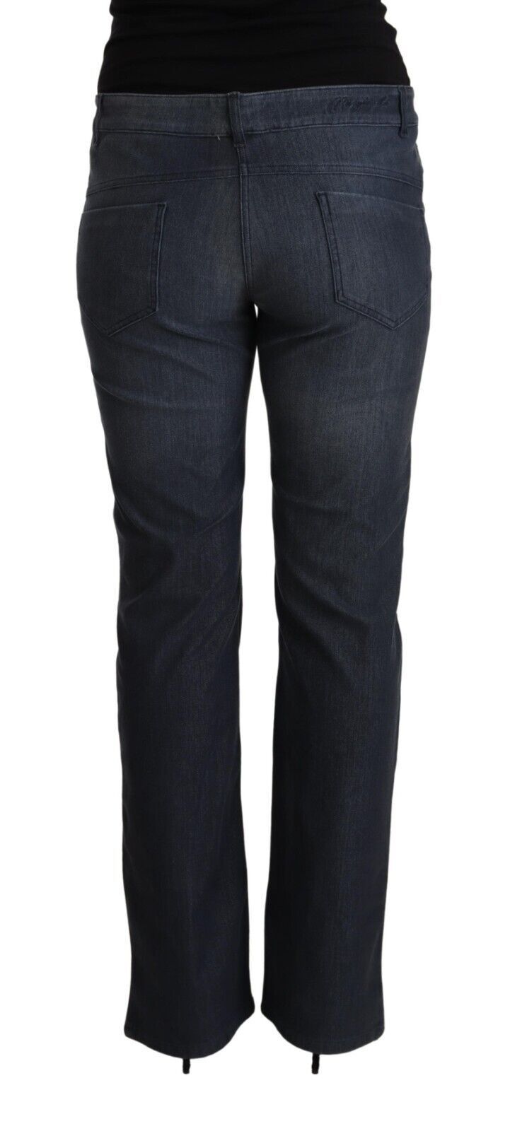 MARGHI LO' Blue Straight Leg Jeans for Women detail view