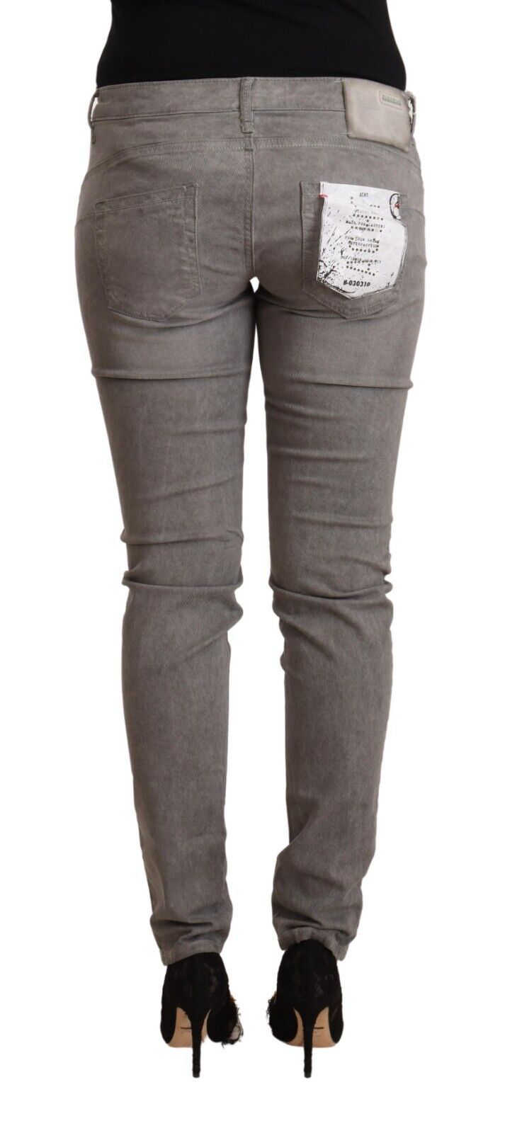 Acht Grey Skinny Jeans for Women detail view