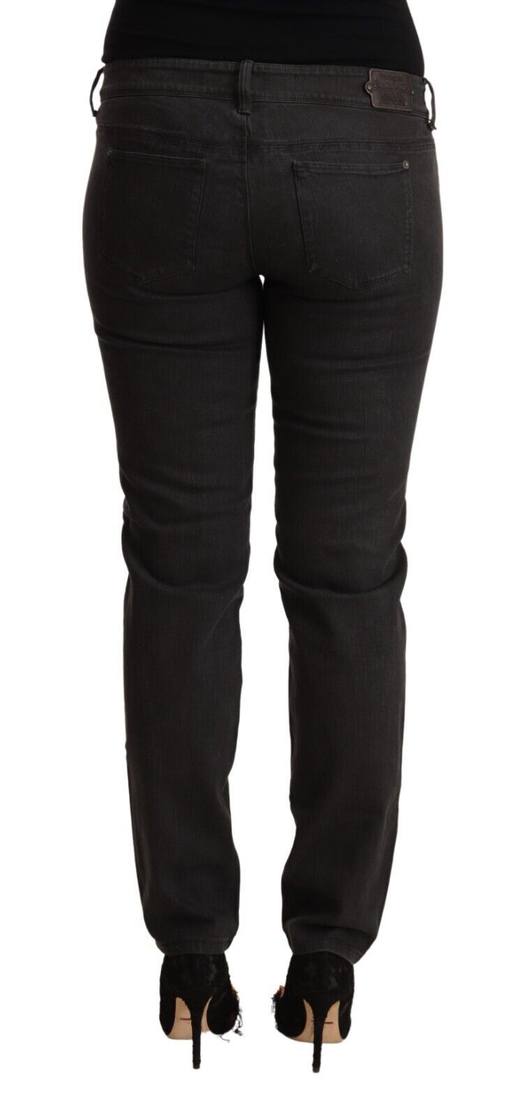 Ermanno Scervino – Schwarze Skinny-Jeans aus Baumwolldenim mit niedriger Taille
