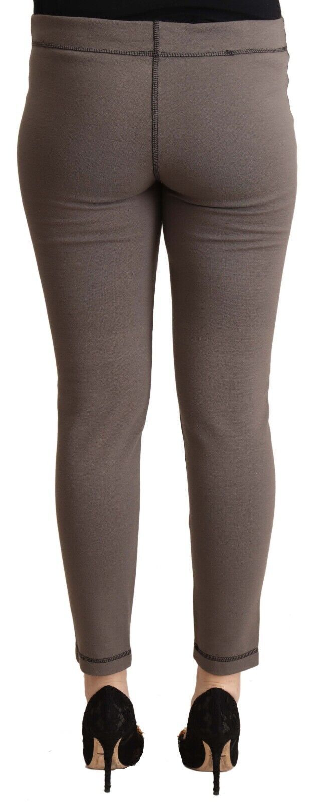 Pantacourt extensible taille mi-haute en coton gris John Galliano