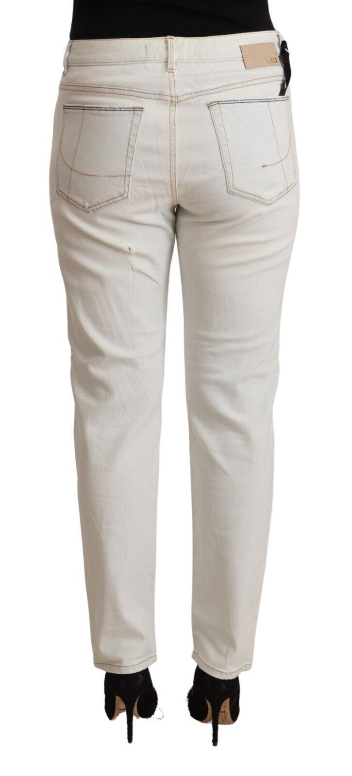 PINKO White Skinny Jeans for Women detail view