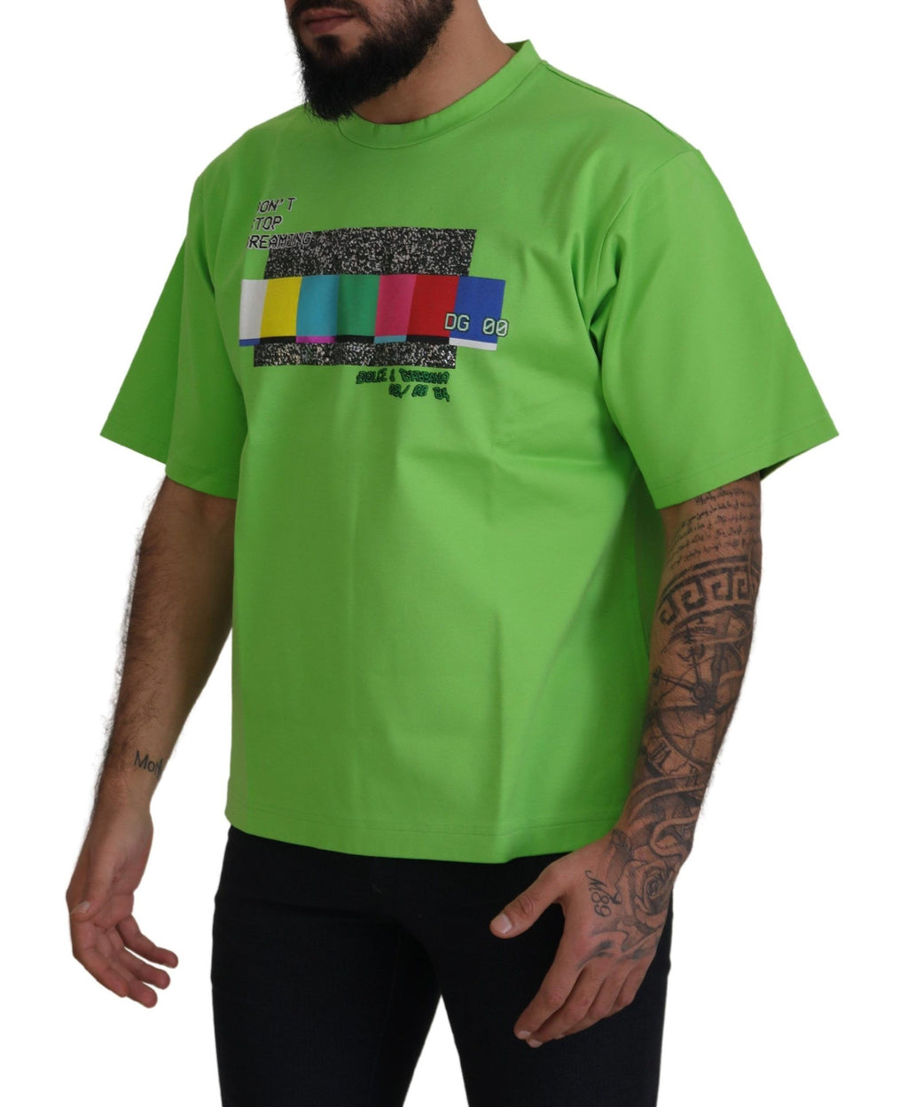Dolce & Gabbana Green T-Shirt for Men side view
