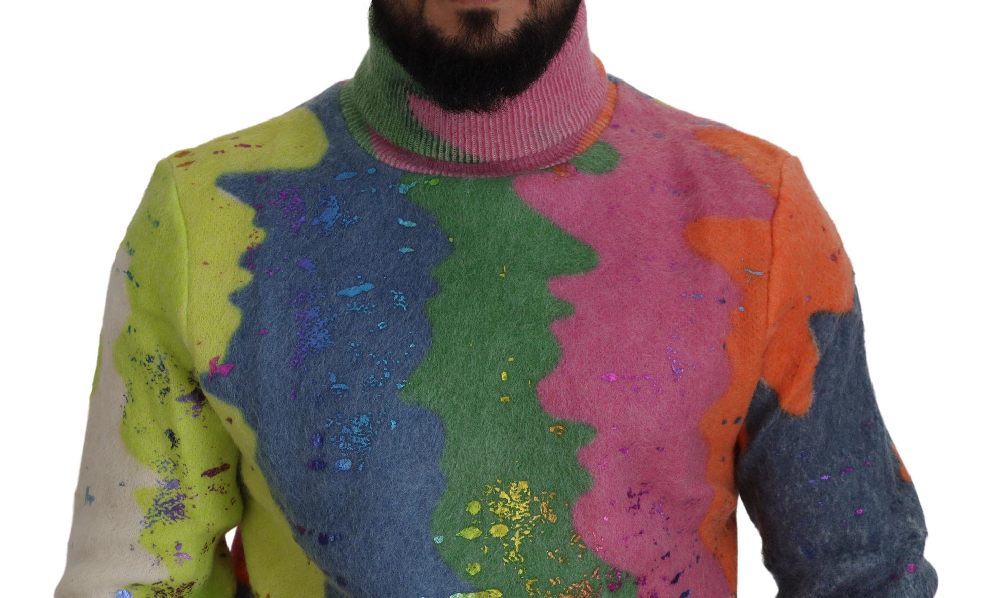 Pull à col roulé Dolce & Gabbana multicolore en mohair