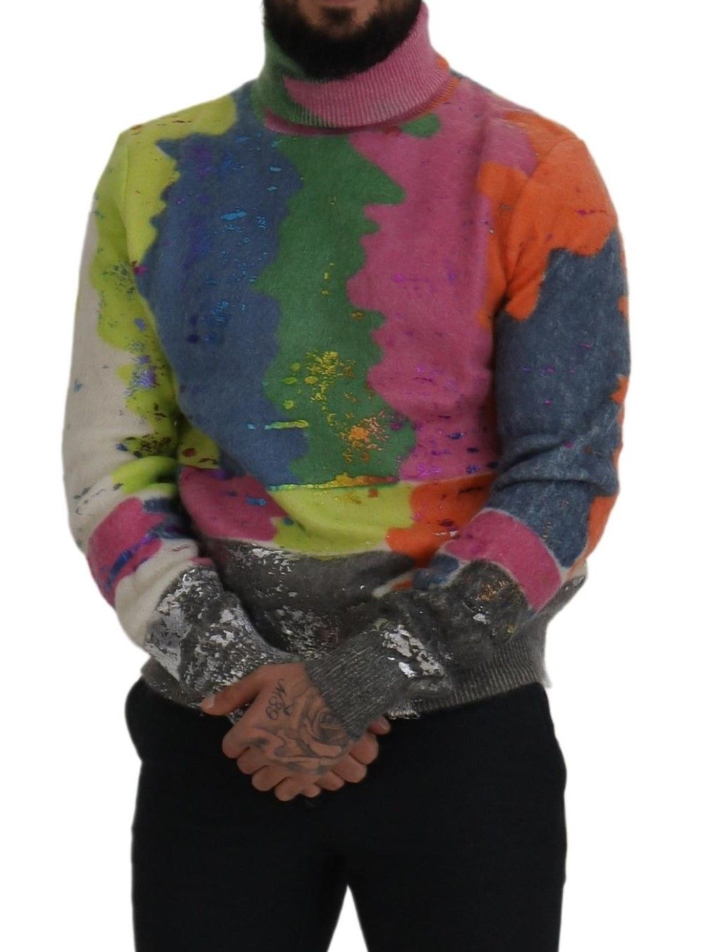 Pull à col roulé Dolce & Gabbana multicolore en mohair