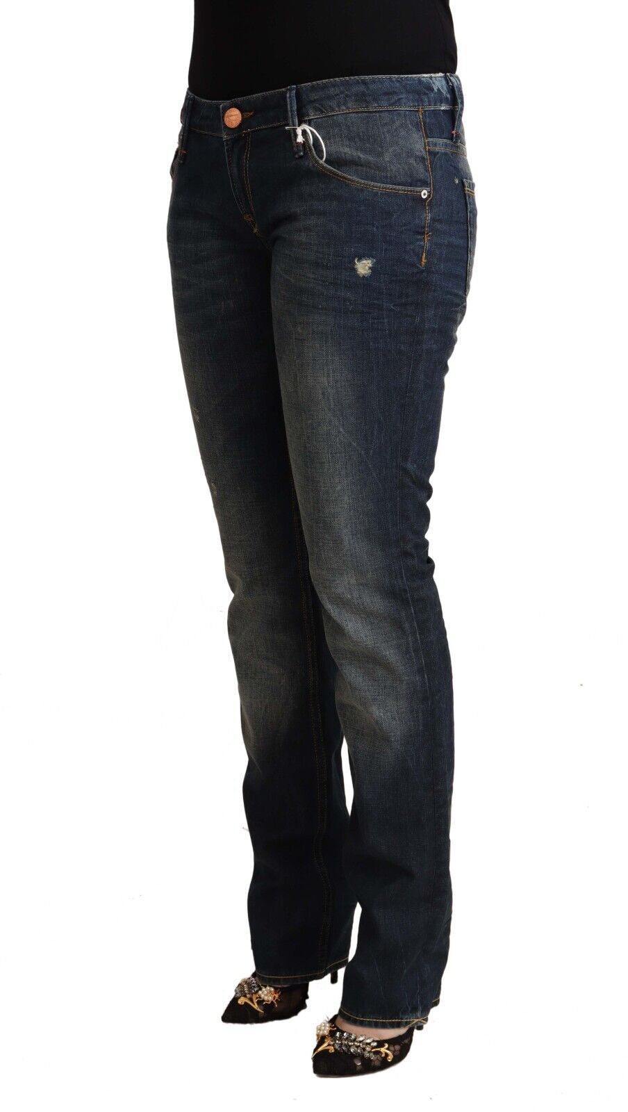 Acht Blue Skinny Jeans for Women alternate view