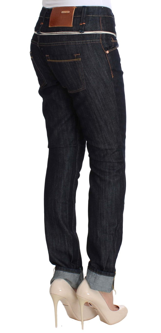 Acht Blue Straight Leg Jeans for Women side view