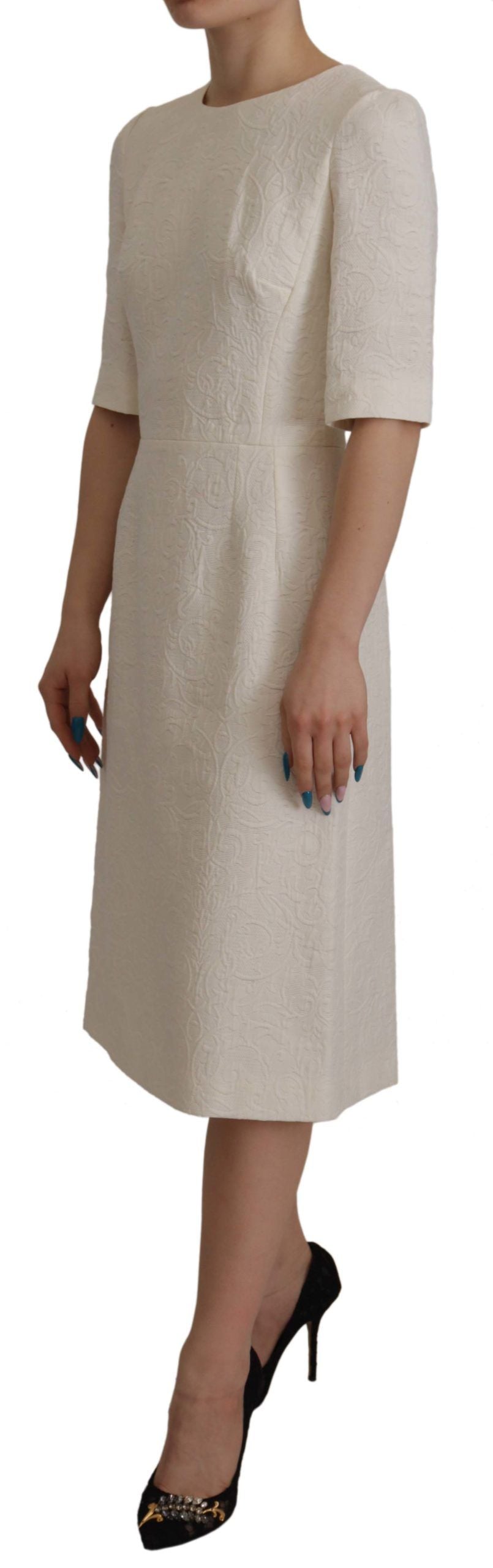 Dolce & Gabbana White Midi Dress for Women detail view