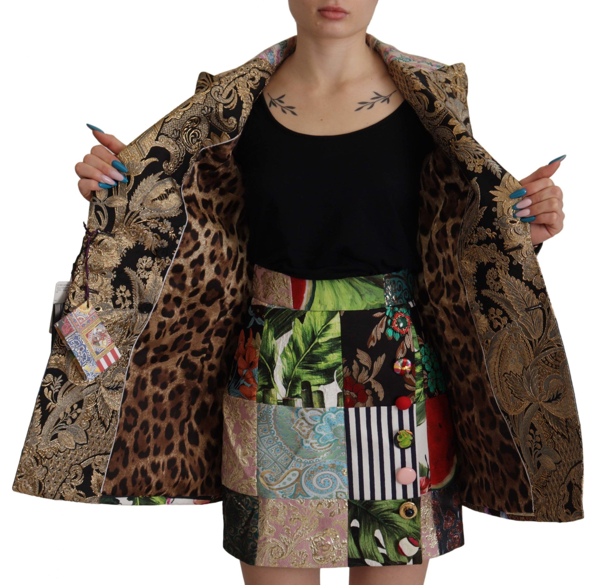 Dolce & Gabbana Multicolor Coat for Women alternate view