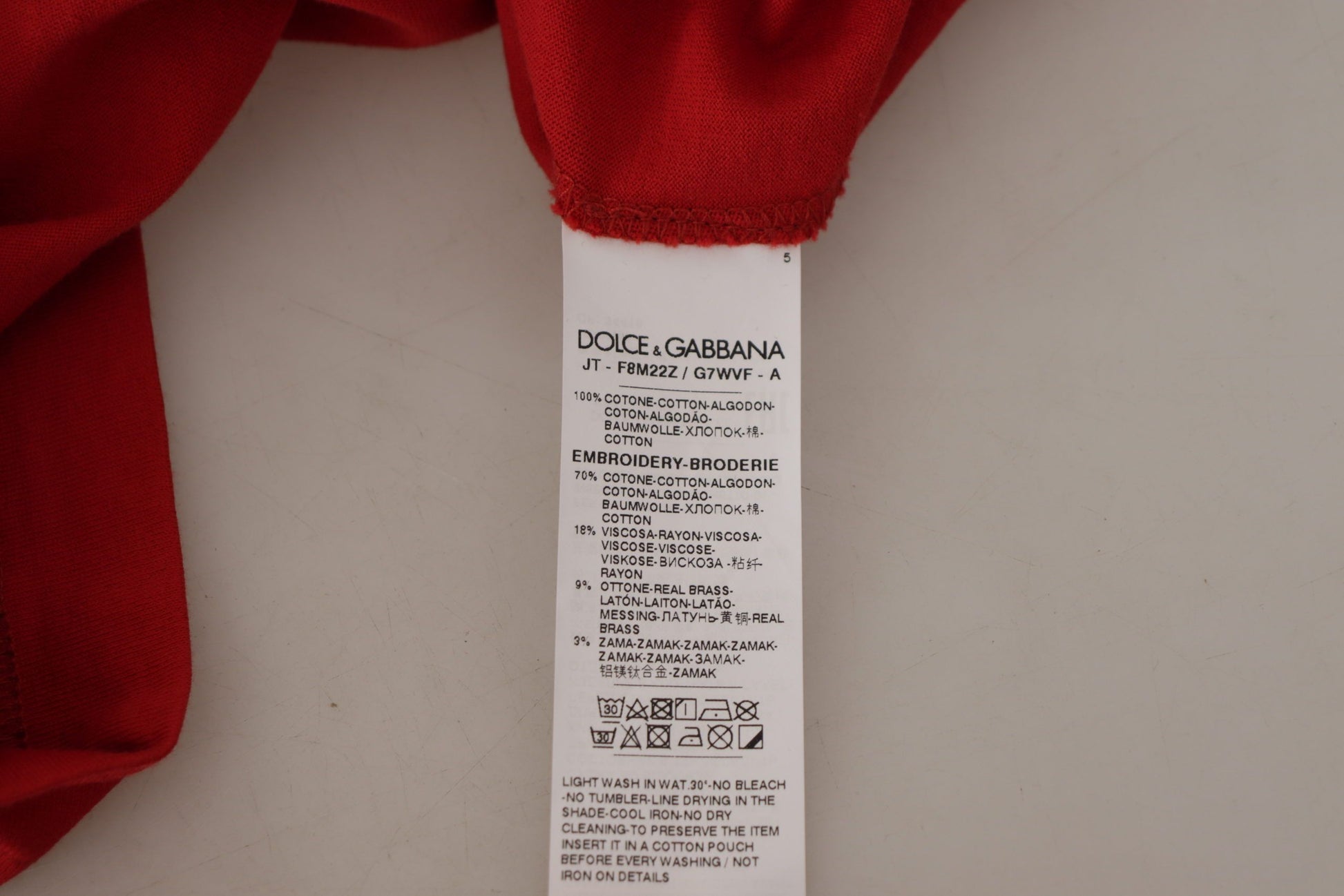 Dolce & Gabbana Red Short-Sleeve Shirt for Women additional view