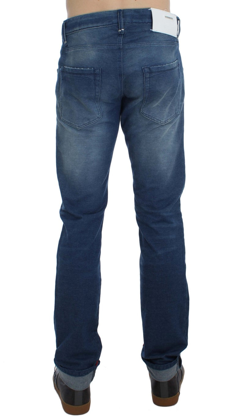 Acht Blue Slim Fit Jeans for Men side view