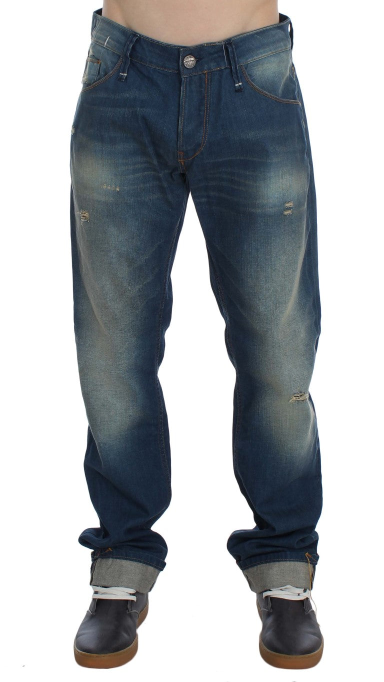 Acht Blue Relaxed Fit Jeans for Men alternate view
