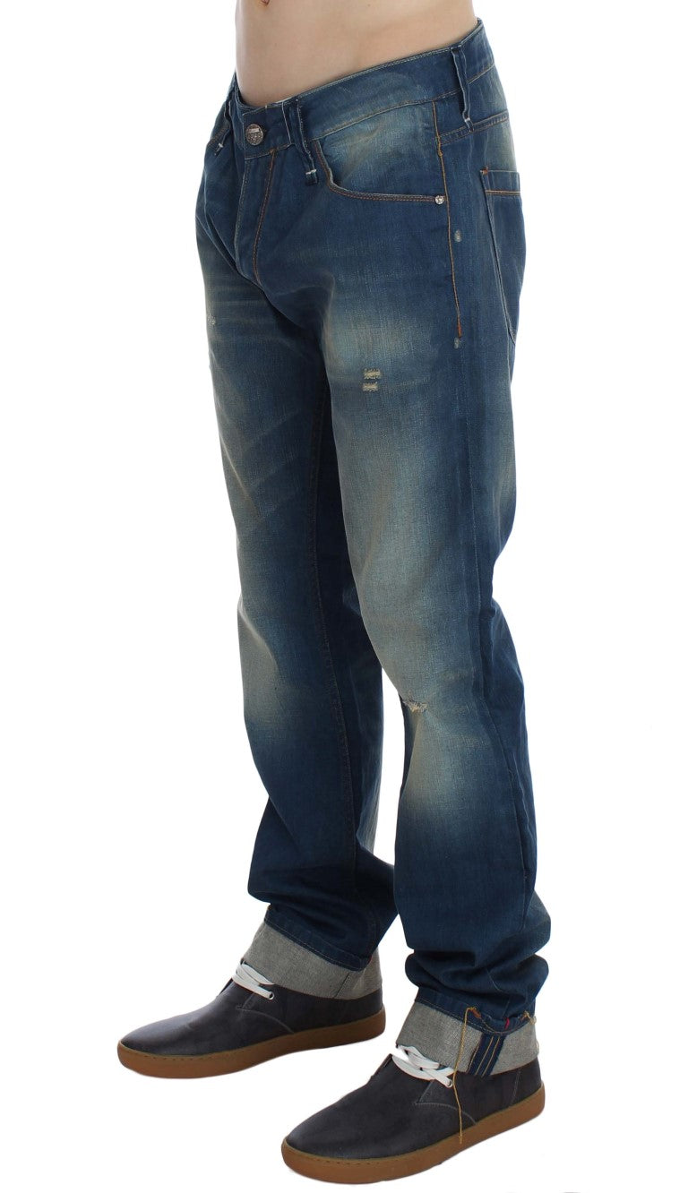 Acht Blue Relaxed Fit Jeans for Men detail view