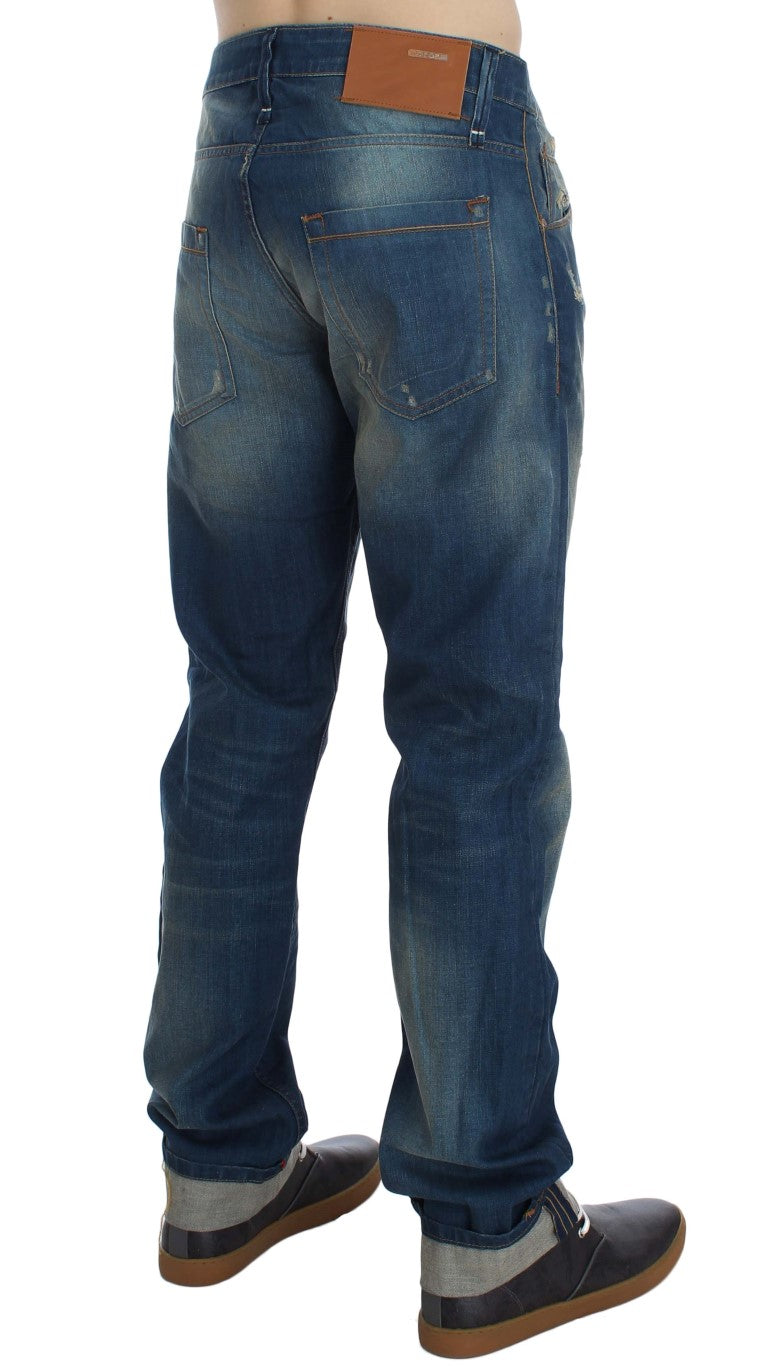 Acht Blue Relaxed Fit Jeans for Men