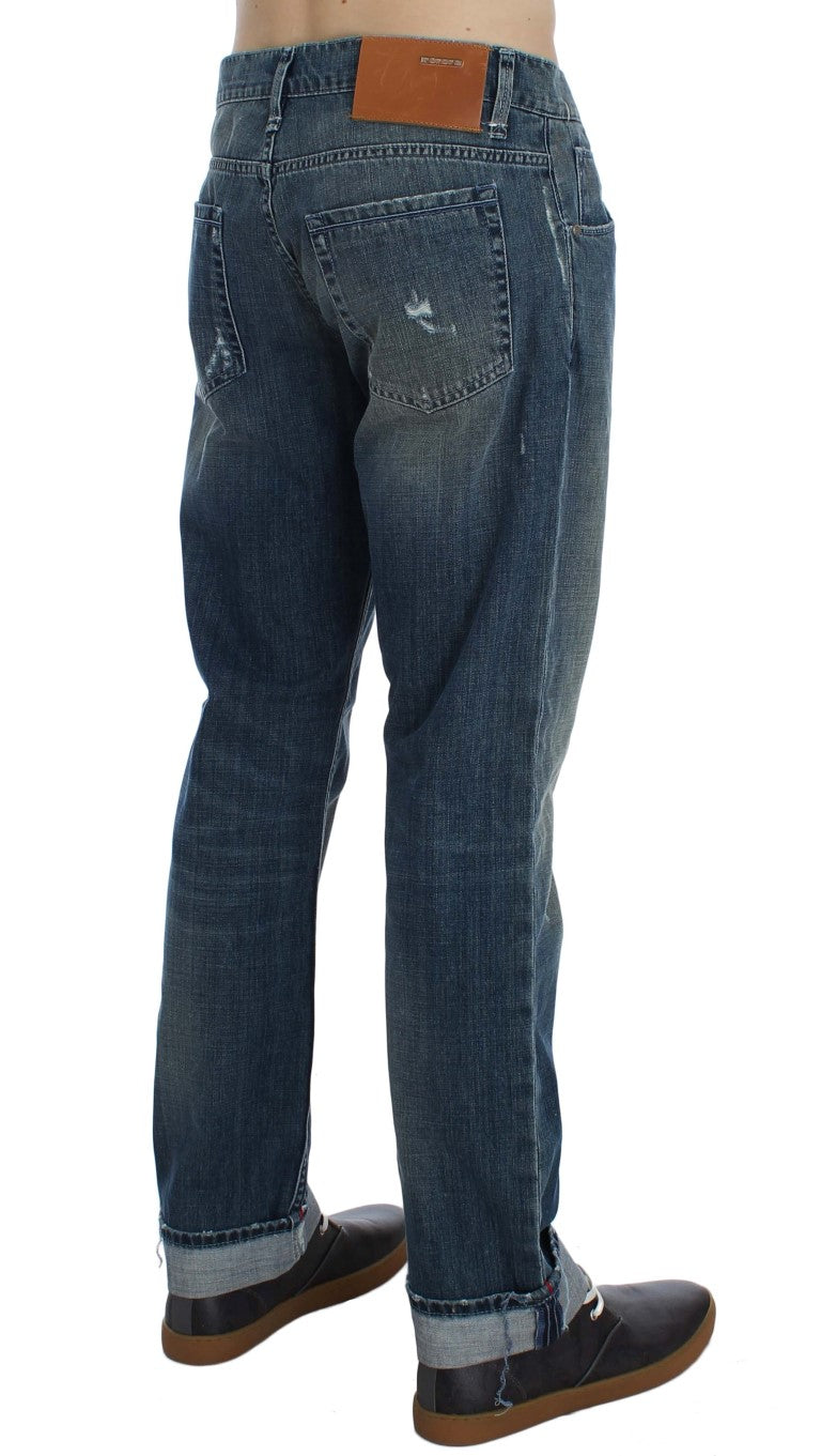 Acht Blue Relaxed Fit Jeans for Men