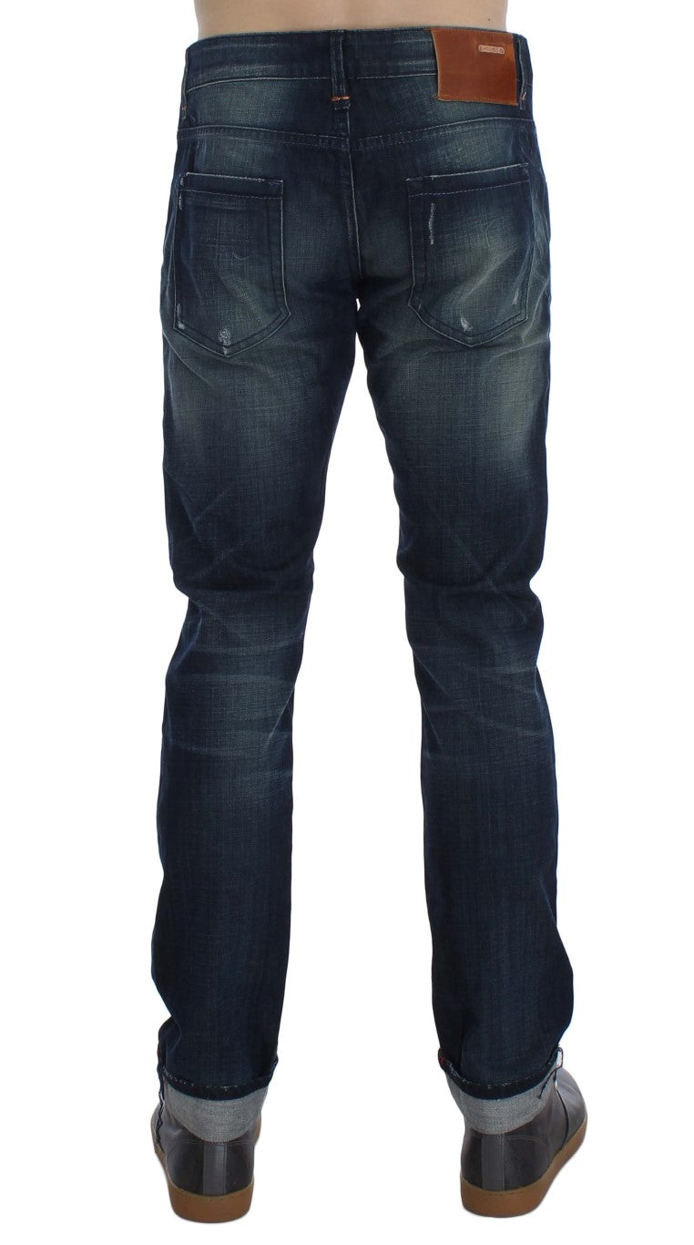 Acht Blue Slim Fit Jeans for Men side view