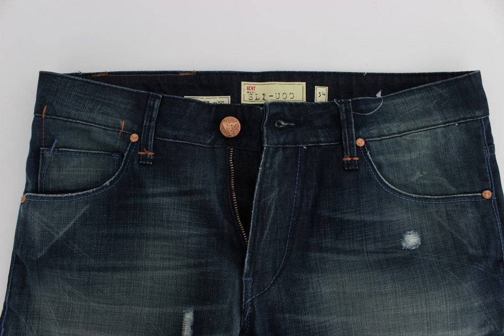 Acht Blue Slim Fit Jeans for Men additional view