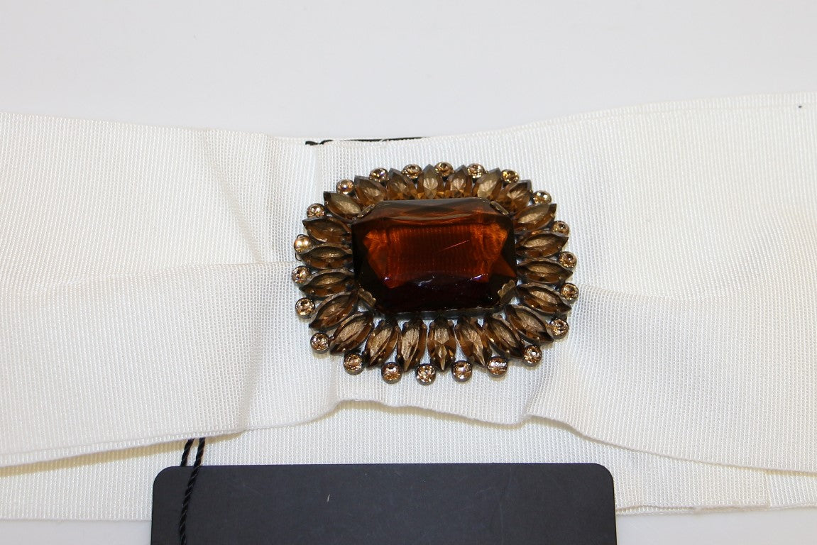 Dolce & Gabbana White High Waist Belts for Women detail view