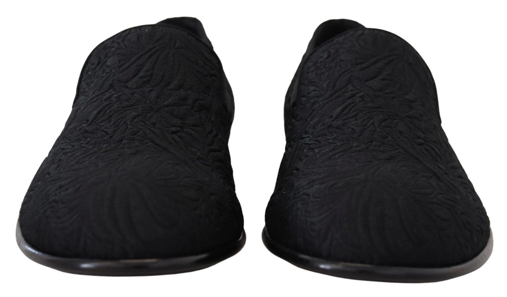 Dolce & Gabbana Black Slip On Loafers for Men detail view