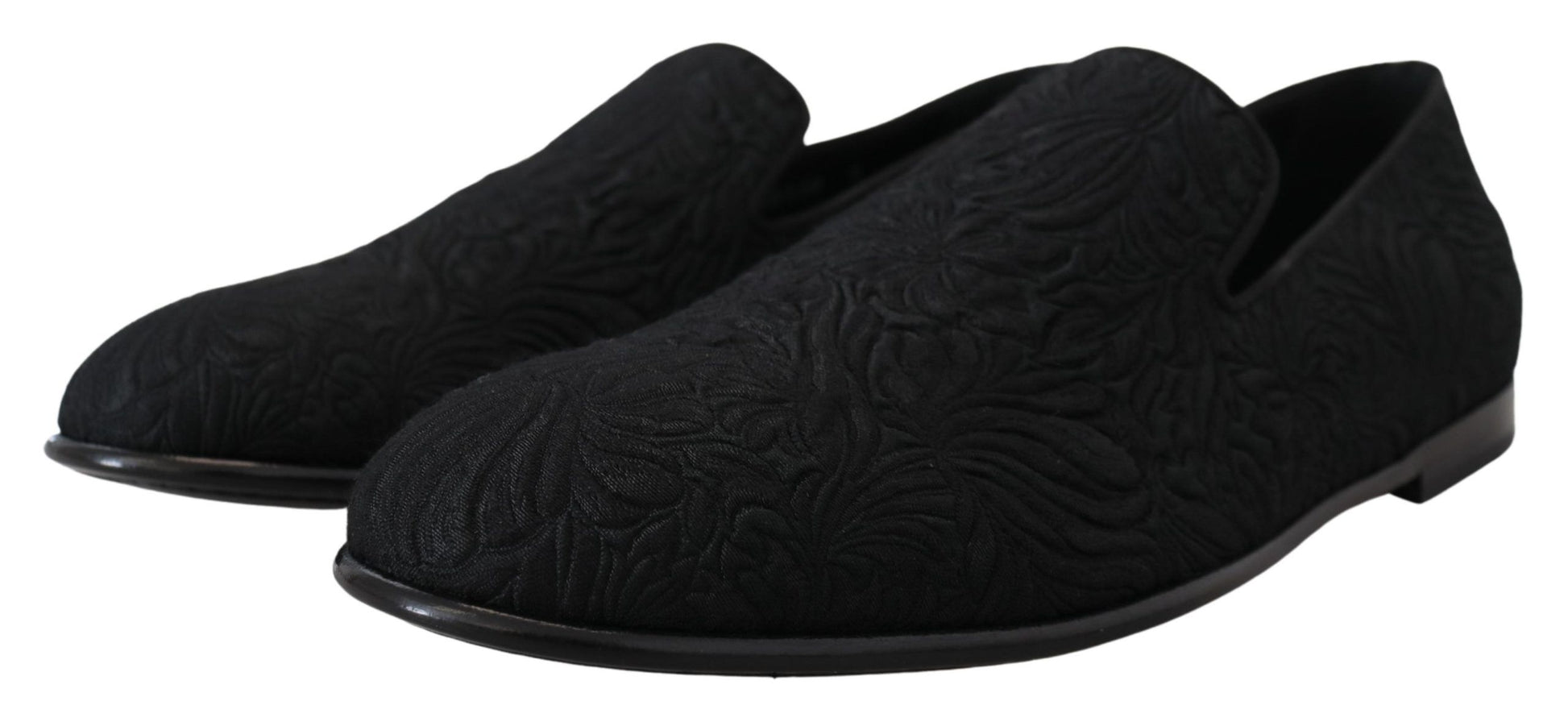 Dolce & Gabbana Black Slip On Loafers for Men side view