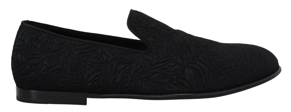 Dolce & Gabbana Black Slip On Loafers for Men