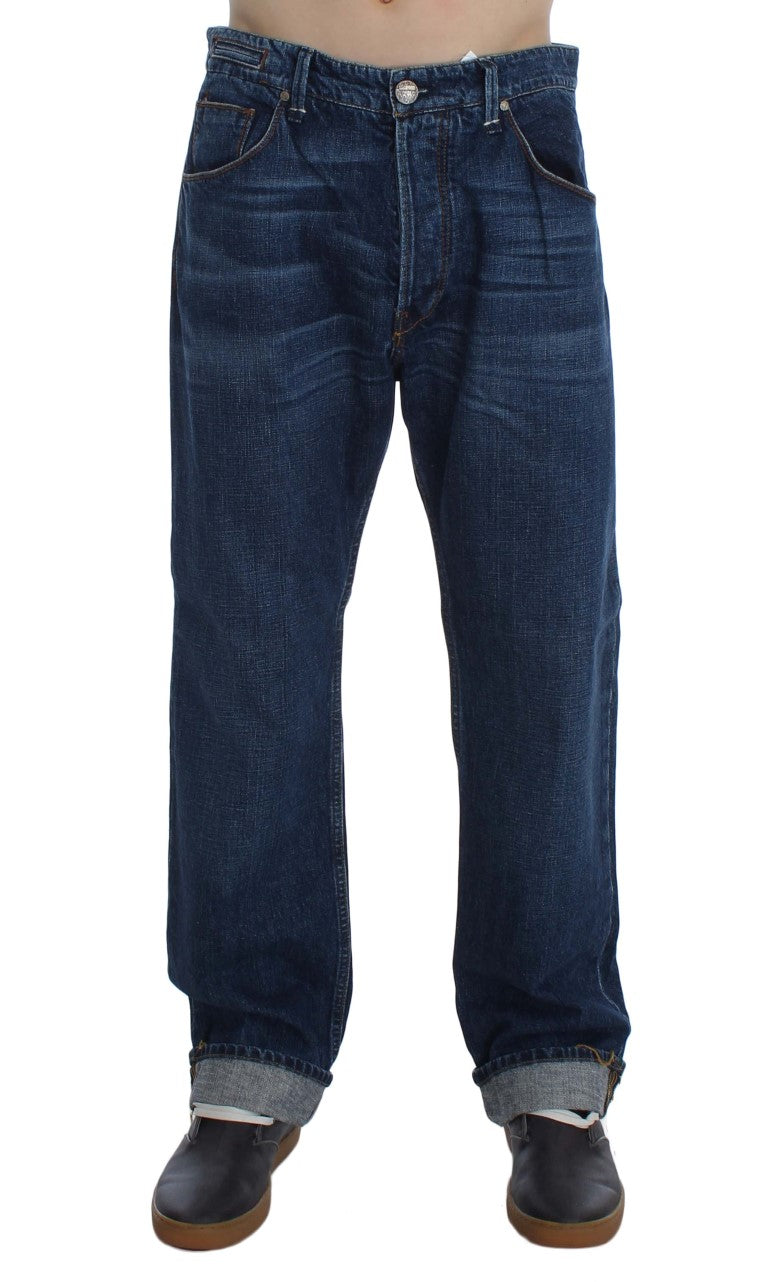 Acht Blue Relaxed Fit Jeans for Men