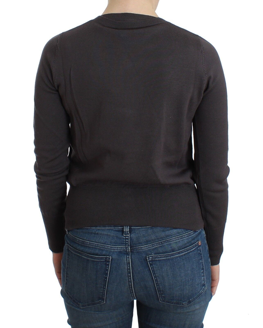 Cardigan en tricot de laine violette à sequins John Galliano