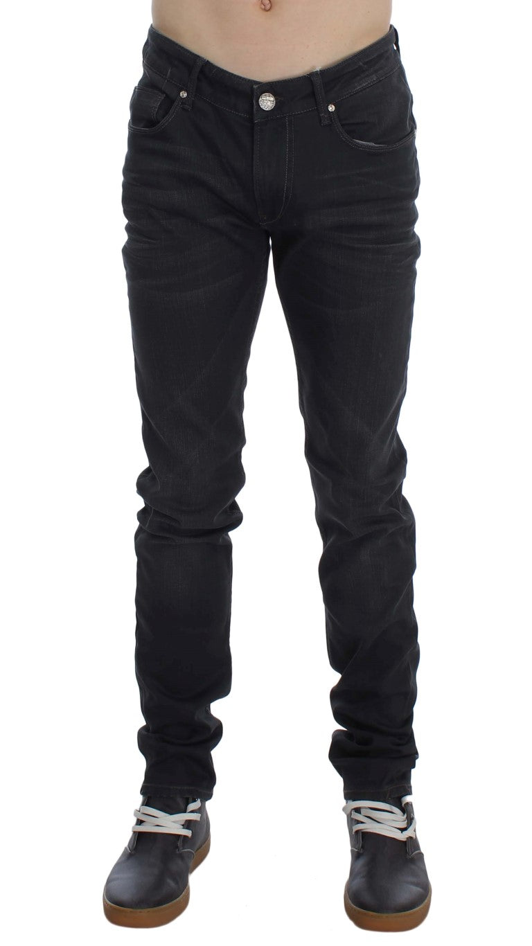 Jean slim stretch en coton gris Acht