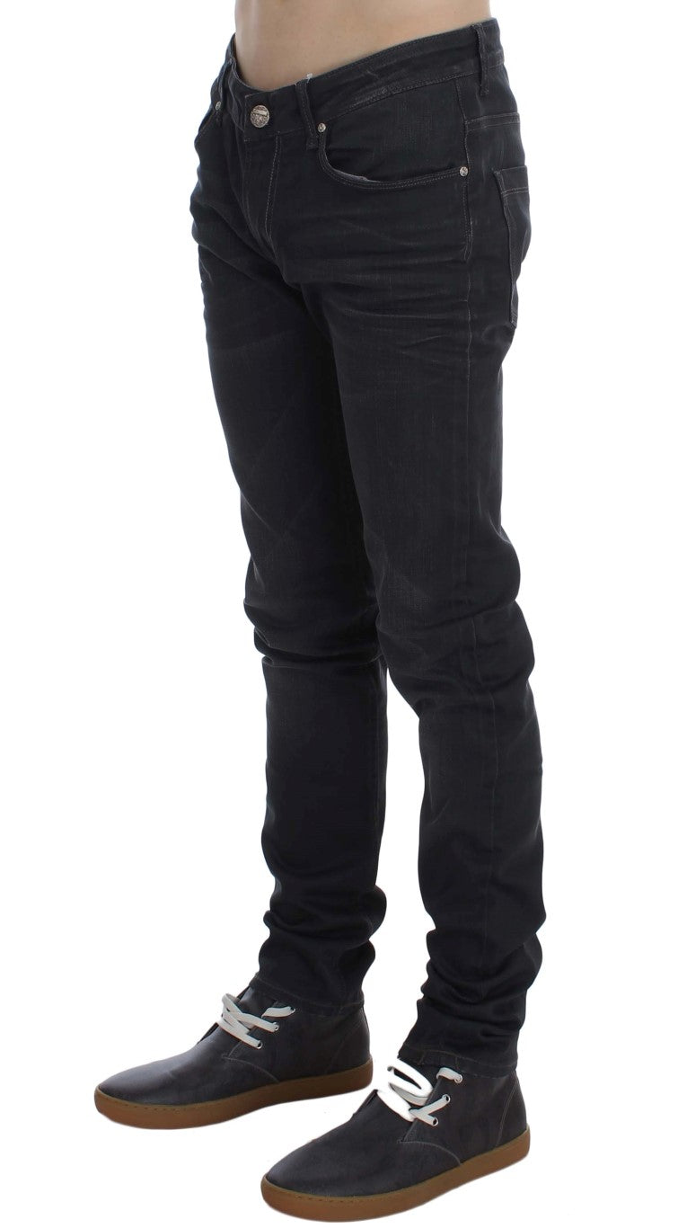 Jean slim stretch en coton gris Acht