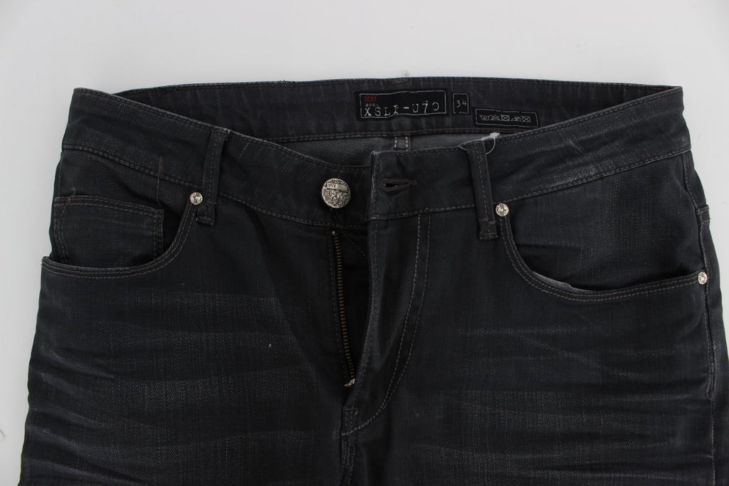 Jean slim stretch en coton gris Acht