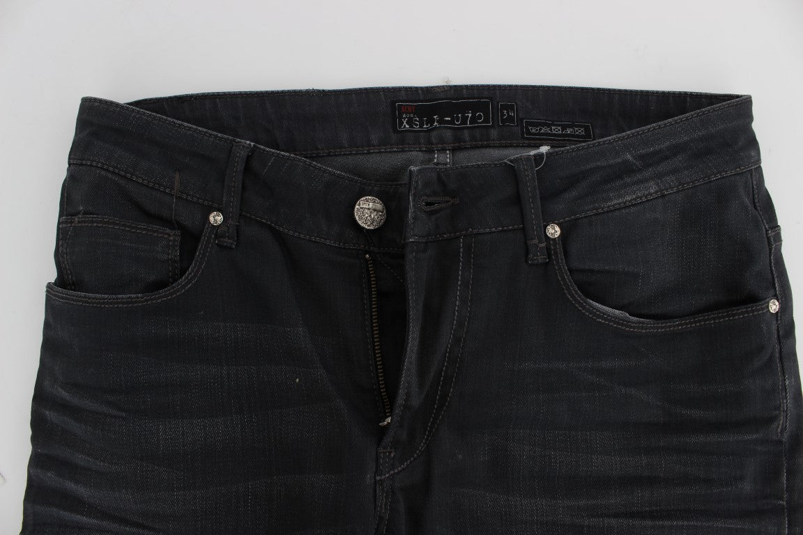 Jean slim stretch en coton gris Acht