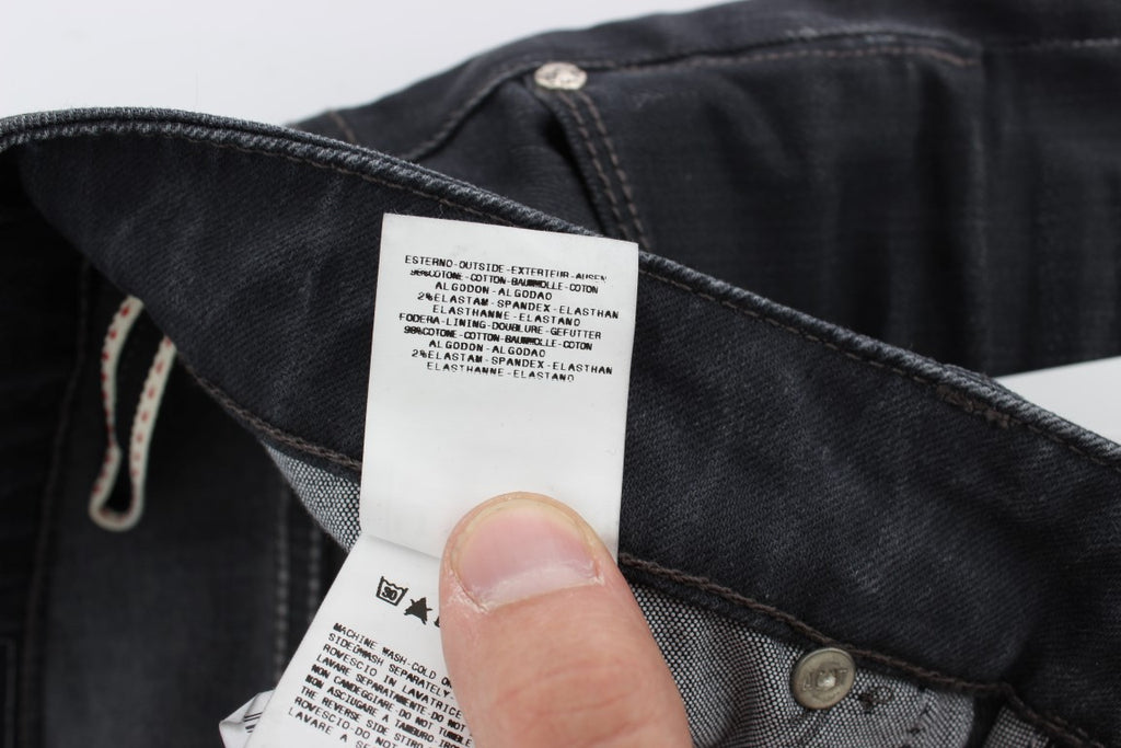 Jean slim stretch en coton gris Acht