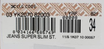 Jean slim stretch en coton gris Acht
