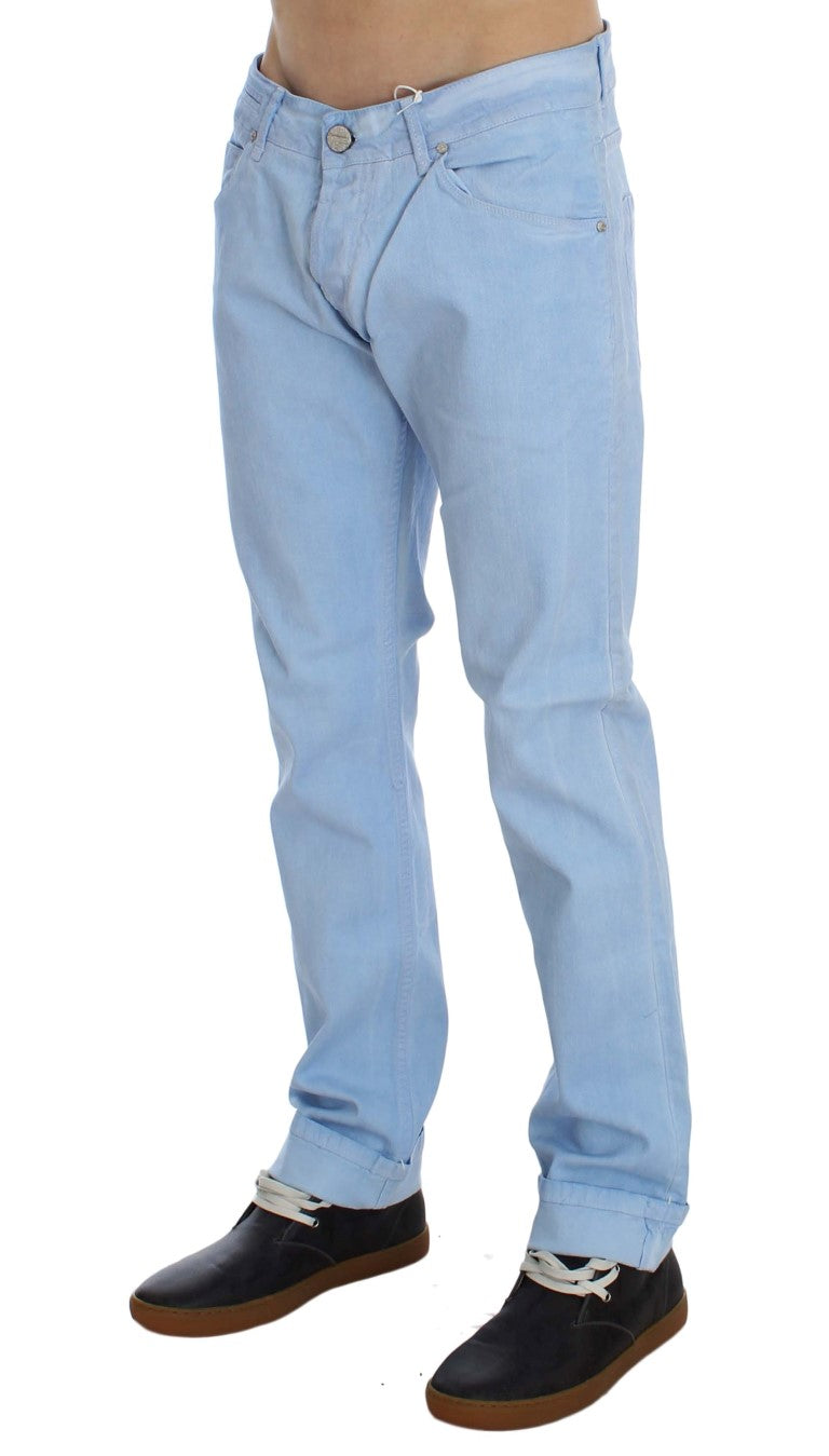 Acht Blue Straight Leg Jeans for Men detail view