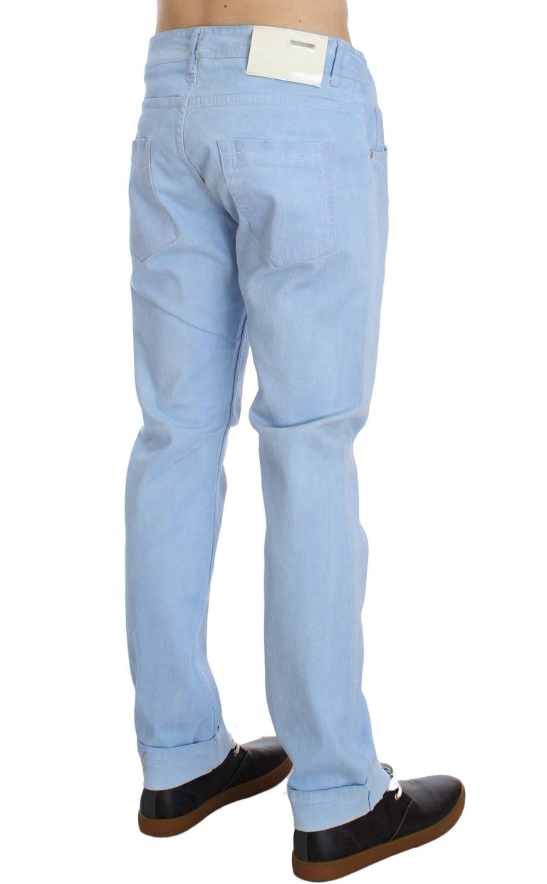 Acht Blue Straight Leg Jeans for Men